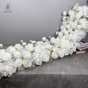 Gran oferta, camino de mesa de flores artificiales, Material de tela para boda, graduación de Navidad, decoraciones de mesa de Pascua, centros de mesa - Product Image 1