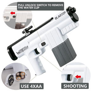 Pistola de Agua Eléctrica Recargable de Alta Presión, Juguete de Batalla Acuática para Niños y Adultos, Ideal para Piscina y Playa en Verano - Product Image 3