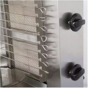 COMMERCIAL 2 BRÛLEUR GAZ PROPANE Tournant Vertical Poulet de chair Shawarma Gyro Doner Grill Kebab Tacos <span class=keywords><strong>Al</strong></span> Pastor Machine - Product Image 4