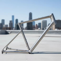 Cadre de vélo tout-terrain en alliage de titane, léger, à vitesse unique, entièrement intégré, avec freins à disque, imprimé en 3D, pour pneus 35c