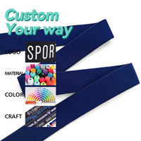 Ruban Jacquard Élastique en Spandex/Polyester 1,5 Pouce Couleur Unie pour Textiles de Maison, Sacs, Chaussures, Vêtements