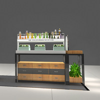 Étagère de présentation de cosmétiques de haute qualité en bois à face unique pour salon de beauté, étagère de maquillage pour supermarché, centre commercial, produits de soin de la peau