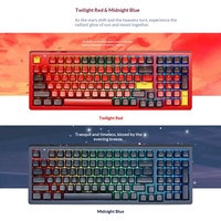Clavier mécanique sans fil HEXGEARS Y9 99 touches, tri-mode BT, interrupteurs silencieux Kailh, entièrement en aluminium, joint d'étanchéité, RGB, 5800 mAh, échange à chaud