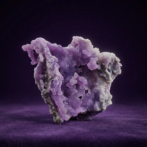 Natural Grape Agate Small Specimen <b>Raw</b> Purple Botryoidal Grape Pattern <b>Crystal</b> Diamond Free Form for Collection Art Decoration - Product Image 1