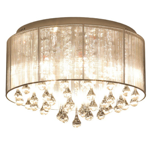 Lámpara de Techo Moderna de Cristal LED Blanco Cálido 2700K con Base de Madera y Cubierta Acrílica, Montaje Superficial, para Sala de Estar, CRI 80, 3 Años de Garantía - Product Image 3