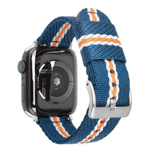 Bracelet en nylon respirant pour Apple Watch Ultra 49 mm SE 44 mm 42 mm 38 mm, boucle en acier inoxydable, tissu tissé - Product Image 5