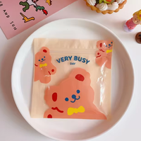 Sac d'emballage créatif et mignon pour collations, sac à fermeture éclair pour aliments en forme d'ours, petit emballage pour biscuits, bonbons, sac à bonbons