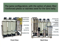 Système de filtration d'eau potable par osmose inverse HBHJ 1T/H avec pompe, réservoir sous pression en PRV, sable de quartz et charbon actif