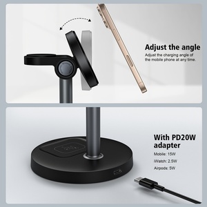 Cargador Inalámbrico Magnético con Soporte Ajustable para <span class=keywords><strong>iPhone</strong></span> 16/15/14/<span class=keywords><strong>13</strong></span> <span class=keywords><strong>Pro</strong></span> Max, iWatch y Airpods, Carga Rápida de 15W - Product Image 5