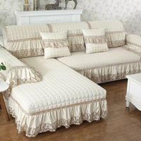 Nouveauté Housse de Canapé Universelle pour Salon 1/2/3/4 Places Design Moderne Tissu Antidérapant Coton avec Spandex Quatre Saisons