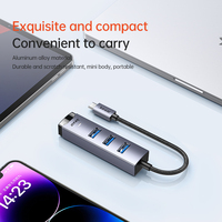 Adaptateur USB vers Ethernet Jasoz F115 3 en 1, Hub USB 3.0 avec plusieurs ports Gigabit RJ45 LAN filaire, interne pour ordinateur de bureau, en stock