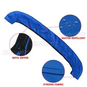 600D Boat Cover 4 Bow Bimini Top Replacement <b>Canvas</b> With Boot No <b>Frame</b> Marine Cover Anti UV for V-Hull Jon Center Console Boat - Product Image 5