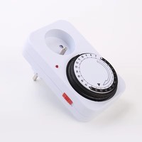 Temporizador Mecánico de 24 Horas con Enchufe Francés 16A 220V-240V, Programable, Ecológico, de Plástico, para Electrodomésticos, Ahorro de Energía