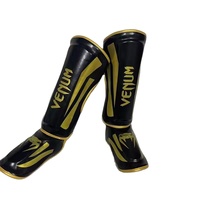 Vente en gros de protège-tibias en cuir PU personnalisés pour boxe Offre Spéciale de fitness/MMA protège-jambes personnalisés pour Muay Thai Kickboxing
