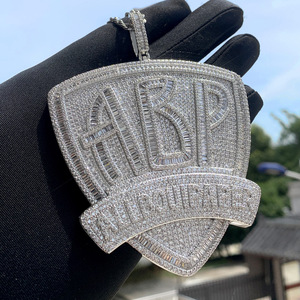 <span class=keywords><strong>Hip</strong></span> <span class=keywords><strong>Hop</strong></span> uomo <span class=keywords><strong>Rap</strong></span> personalizzato ciondolo a forma di diamante completo con ciondolo scritta ABP gioielli - Product Image 1