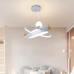 Candelabro de <span class=keywords><strong>techo</strong></span> <span class=keywords><strong>Led</strong></span> de diseño de avión nórdico regulable para guardería, lámpara de habitación de niños, decoración del hogar, <span class=keywords><strong>luminaria</strong></span> colgante de bola circular - Product Image 3