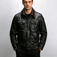 Veste en cuir de cheval de haute qualité unisexe, printemps, automne, hiver, fermeture éclair, style rétro américain, veste en cuir véritable