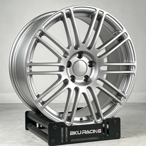 Rines Bku 5x112 para <span class=keywords><strong>VW</strong></span> MK7 GTI <span class=keywords><strong>GLI</strong></span> MK8 Golf R MK6 Audi RS3 S3 S6 TTRS Personalizados de 17 18 19 Pulgadas, Rines de Aleación Plateados Forjados para Carreras - Product Image 2