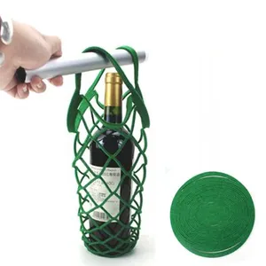 Sac de transport de bouteilles de vin, panier de vin pliant en feutre de style cercle personnalisé