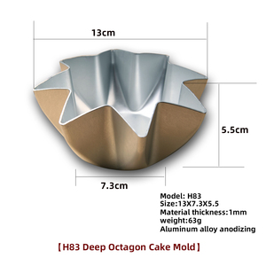 Khuôn Bánh Mì Hình Bát Giác H83 Khay Nướng Bánh Mì Nướng Bằng Nhôm Dụng Cụ Làm Bánh Chế Biến Tùy Chỉnh - Product Image 5