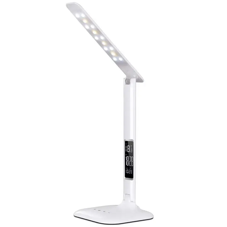 5W מודרני מסחרי נטענת מנורת שולחן יצרן LED שולחן מנורת מגע עמעום מנורת שולחן USB שולחן אור עם LCD תצוגה