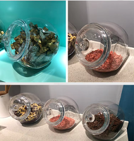 Bocaux en plastique scellés pour aliments en vrac, fruits secs, épices de cuisine, bonbons, avec couvercle, pour les magasins