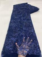 Tissu en dentelle de tulle français de haute qualité, respirant, brodé, maille africaine, sequins, tricoté, pour robe de mariée ou de soirée