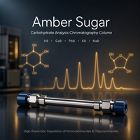 Colonne HPLC en acier inoxydable Amber Sugar pour la séparation du sucre, des acides organiques et des petites biomolécules