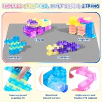 Bloques de Construcción Sensoriales Suaves, Juego de Juguetes de Construcción para Niños Pequeños, Montessori, Apilables, 40 Piezas, Tema de Paisajes, en Caja