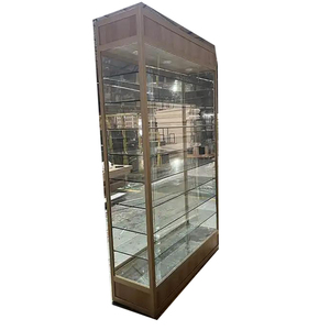 Escaparate de esquina de vidrio OEM Estantes de vidrio templado transparente Escaparate de exhibición de vidrio de madera Comercial - Product Image 2