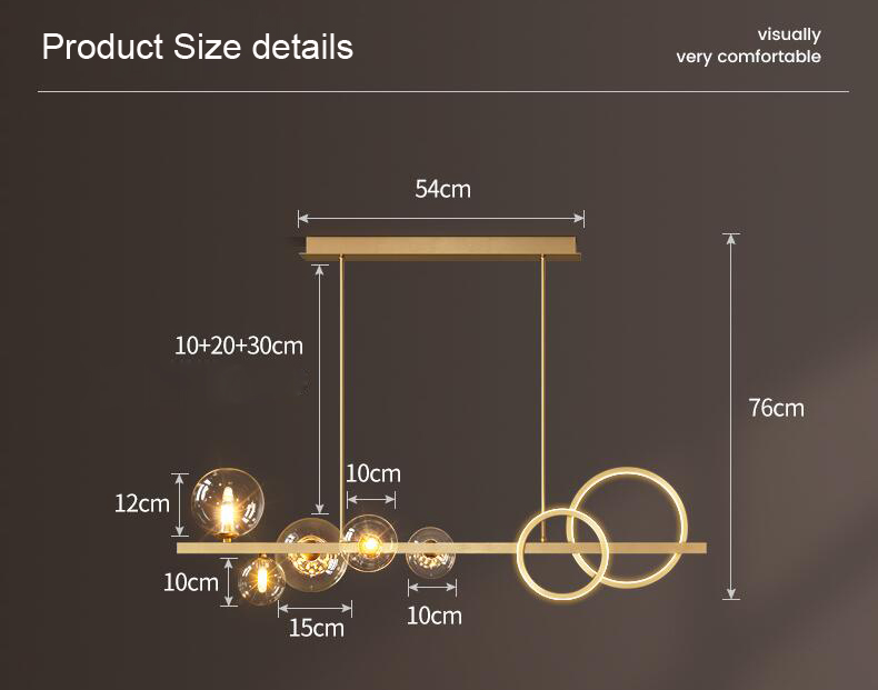 Nordic modern brief simple design G4 led staircase long chandelier lighting  gold iron  glass lights for sitting room