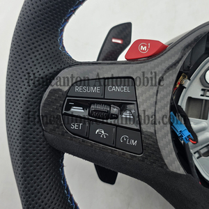 Direct Sales Carbon Fiber Perforated Leather Steering <b>Wheel</b> for BMW G Series M3 G20 G30 G80 M4 G82 M5 CS Car Steering <b>Wheel</b> - Product Image 4