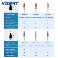 Azdent – Fraises dentaires de laboratoire en carbure de tungstène HP de bonne qualité, emballage individuel