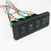 Interrupteur de remplacement de voiture automatique 12 volts LED ON-OFF Panneau de commutateur à bouton-poussoir