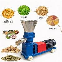 Machine à granulés d'aliments pour animaux de ferme mobile à moteur diesel, équipement de fabrication de granulés d'aliments pour volailles et bétail, fourni par l'usine