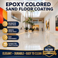 Revêtement de sol en époxy avec sable coloré, auto-nivelant, antidérapant, haute dureté, certifié RoHS, pour sols en béton, garage, atelier