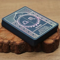Jeu de cartes Oracle miniature personnalisé en carton épais recto-verso avec dorure argentée pour la vente en gros