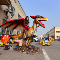 Pterosaure animatronique électrique mécanique réaliste, modèle de dinosaure à chevaucher pour parcs d'attractions, utilisation en extérieur et en intérieur, centre commercial