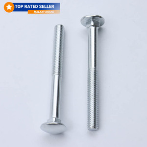 MALAXY Gros Stock Gb12 Grande Tête Plate Demi-Tête Vis Fer Galvanisé Boulons de Transport pour Pont Rack Étagère Matériau en Acier - Product Image 1