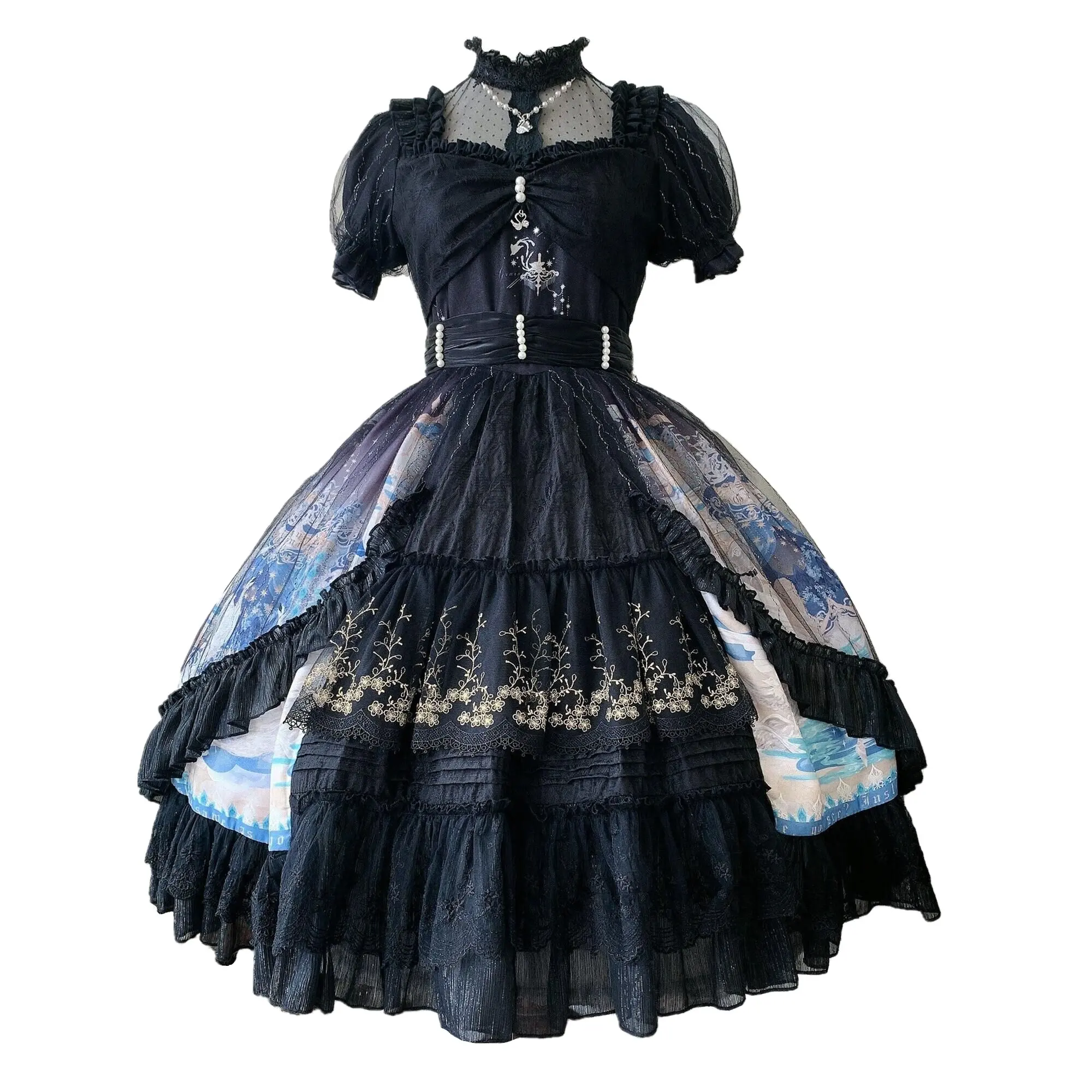 Phim Hoạt Hình Mới In Ấn Bí Ngô Ăn Mặc Cô Gái Ma Yêu Tinh Halloween Lolita Dress