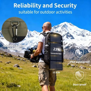 ALECTER Kit de Panel Solar Ultra Plegable de 60W, Módulo Fotovoltaico de Energía Verde Resistente a la Intemperie, Fuente de Alimentación Portátil para Camping, RV y Actividades al Aire Libre - Product Image 3