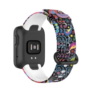 Correa de pulsera deportiva para reemplazo de <span class=keywords><strong>reloj</strong></span> Redmi para Xiaomi Mi Watch Lite banda de <span class=keywords><strong>reloj</strong></span> de silicona impresa colorida suave - Product Image 3