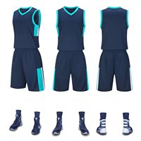 Ensemble de maillots de basket-ball imprimés sans manches unisexes, uniforme d'équipe, pour les matchs et les entraînements, coupe ample, respirant, vêtements de sport en polyester