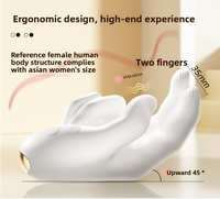 Simulierter Rechtshändiger G-Punkt-Vibrator mit Heizfunktion, Einsetzbarer Klitoris-Massagestab, Finger-Klitoris-Stimulator