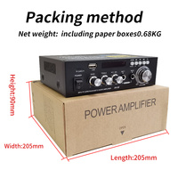 AV298 2 Kanallı HIFI Araç Güç Amplifikatör Kartı, Çift Mikrofonlu Reverb Özellikli