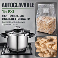 Sac de culture pour champignons en plastique résistant aux déchirures, pliable et écologique, pour la croissance des plantes