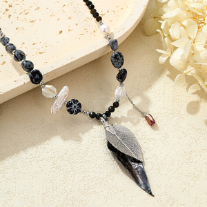 Nuovo Design, Vendita Diretta dalla Fabbrica, <span class=keywords><strong>Collana</strong></span> <span class=keywords><strong>con</strong></span> Ciondolo di Alta Qualità per Donne, Stile Bohémien Chic <span class=keywords><strong>con</strong></span> <span class=keywords><strong>Perle</strong></span> Naturali e Cristalli - Product Image 2