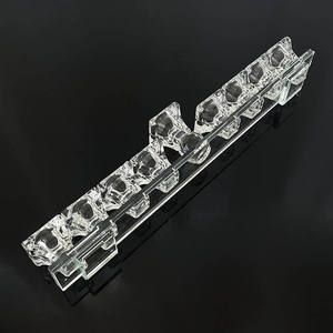 Großhandel 9 Köpfe Klarglas Kristall Chanukka Menorah MH-Z0376 - Product Image 5