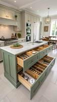 Meuble de cuisine de style luxueux, armoire de rangement en bois, îlot de cuisine moderne modulaire, table prête à assembler