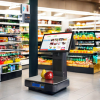 SC AI-1 Scale Touch Screen POS AI Recognition Thermal Printer Foldable Design for Supermarket Weighing Scale Free POS Software